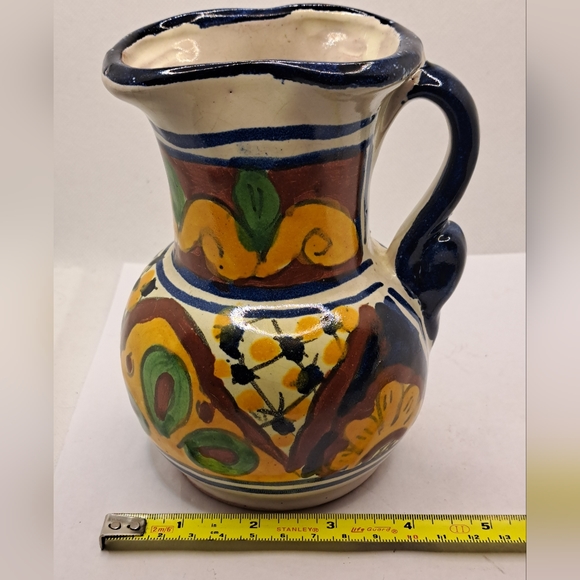 Talavera Mexican Jug, Made in Mexico Pitcher Studio Pottery. - Picture 2 of 7